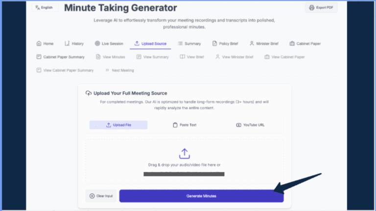 Minute Taking App -step 3